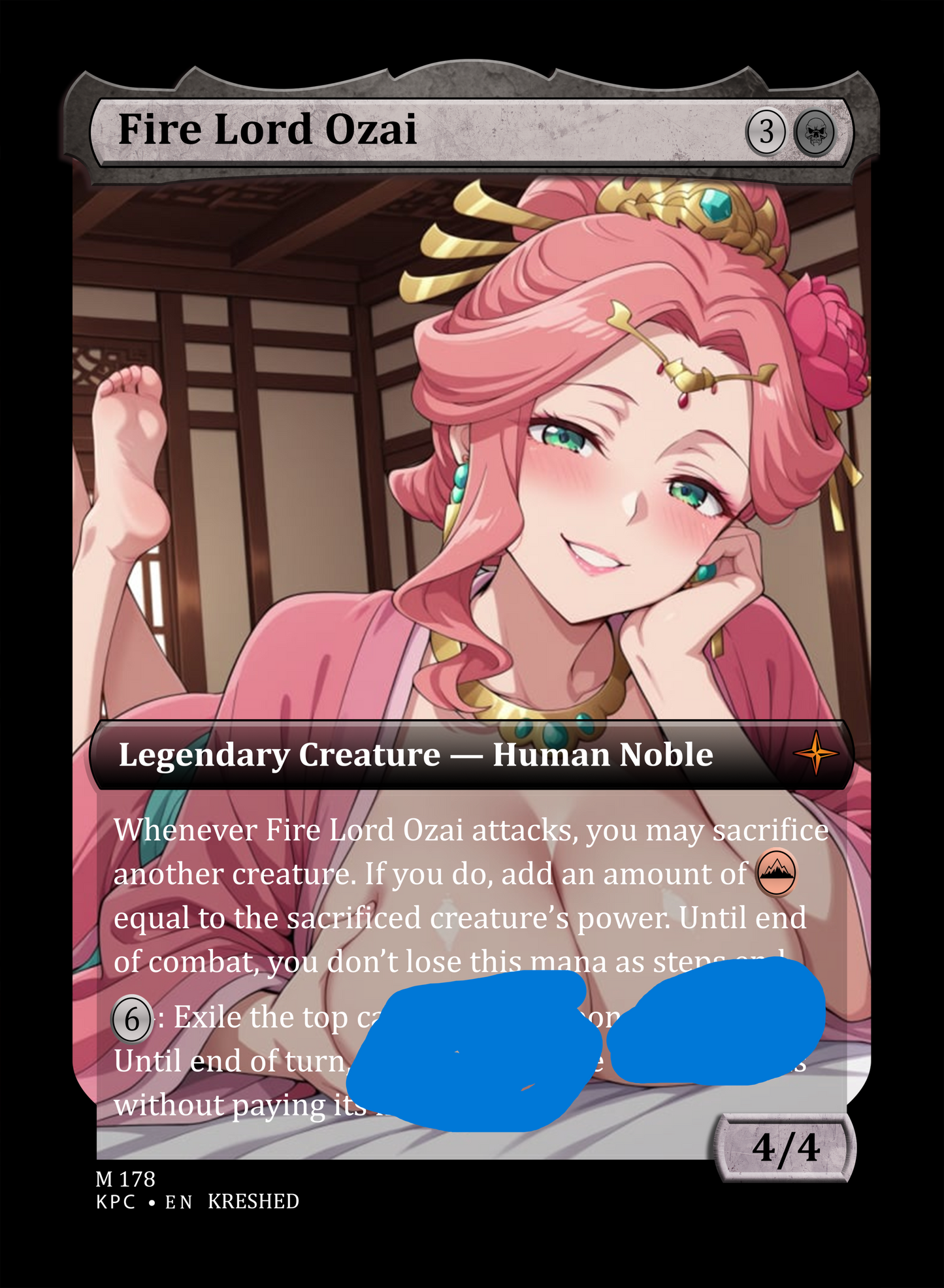 Fire Lord Asai - Gyokuyou Avatar NSFW Waifu MTG Foil Proxy