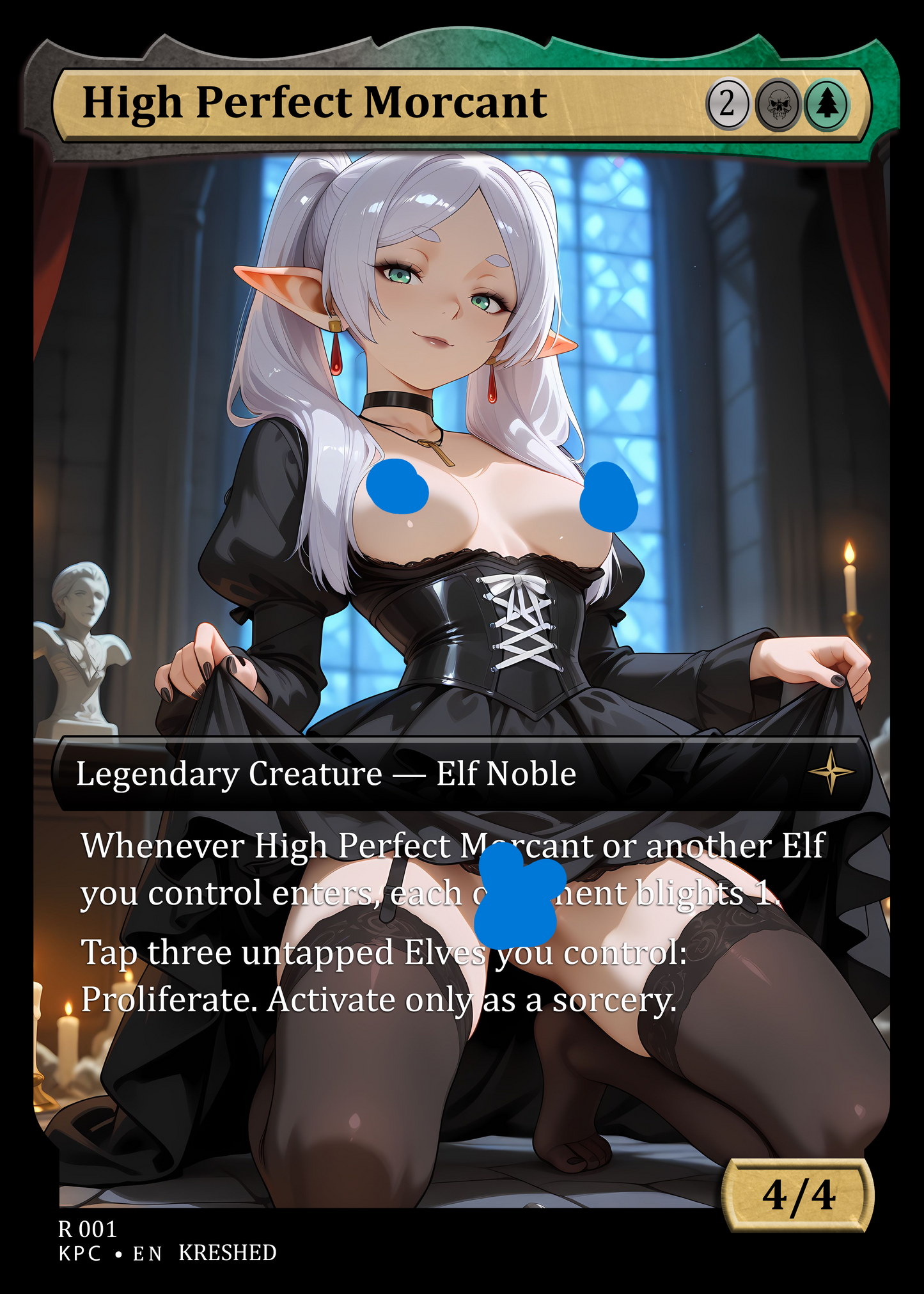 High Perfect Morcant NSFW Waifu MTG Foil Proxy