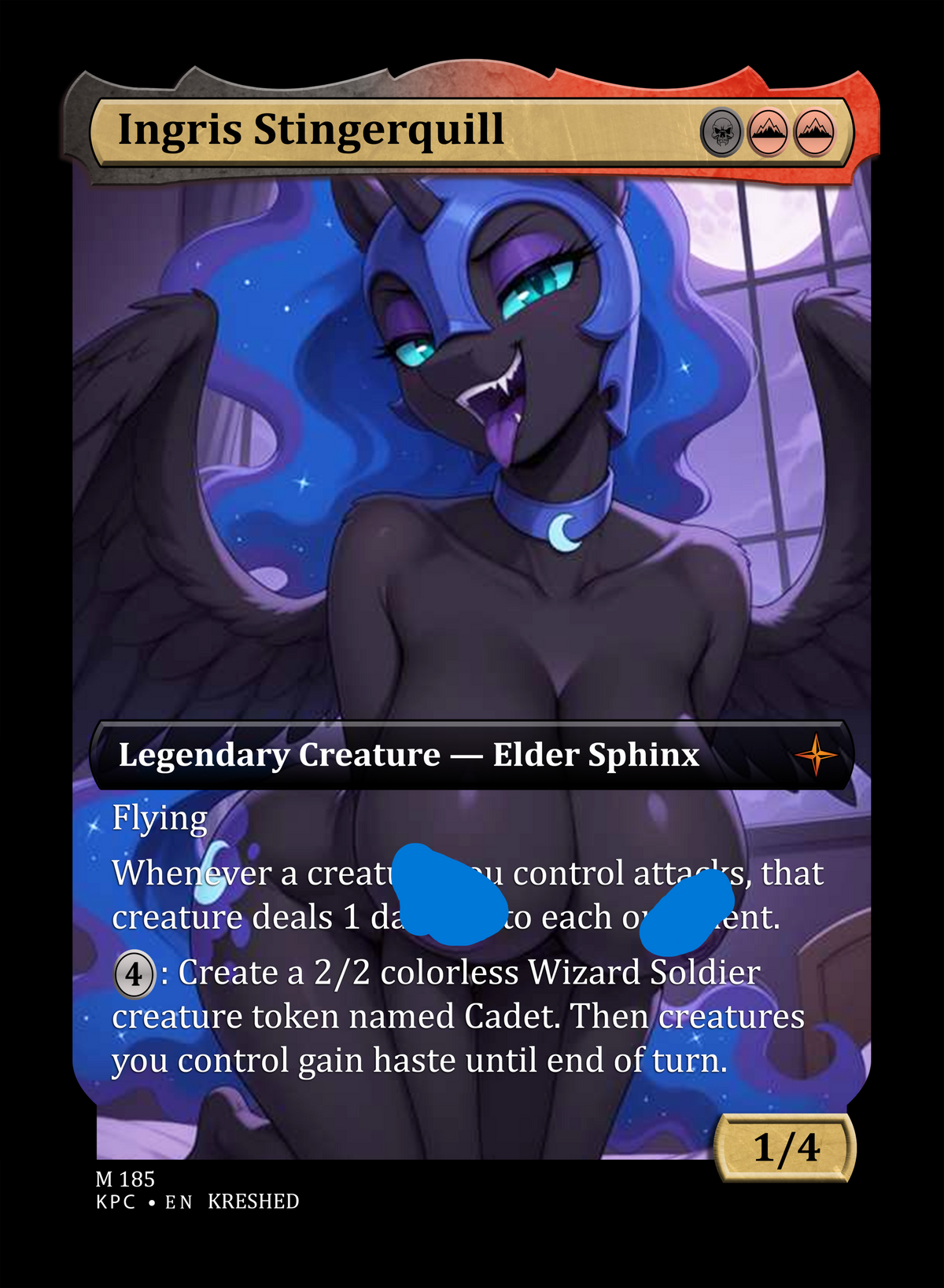 Ingris Stingerquill - Furry NSFW Waifu MTG Foil Proxy