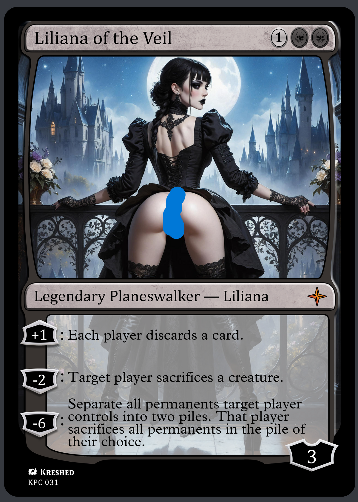 Liliana of the Veil - NSFW Waifu MTG Foil Proxy