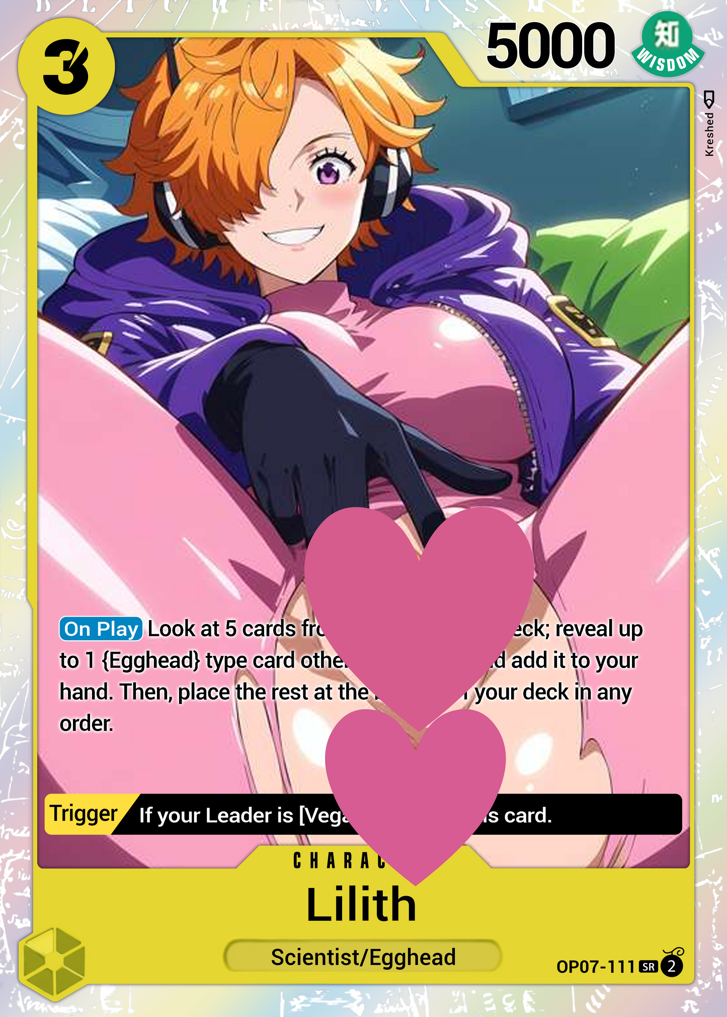 One Piece Lilith OP07-111 Character Proxy Card Holo NSFW