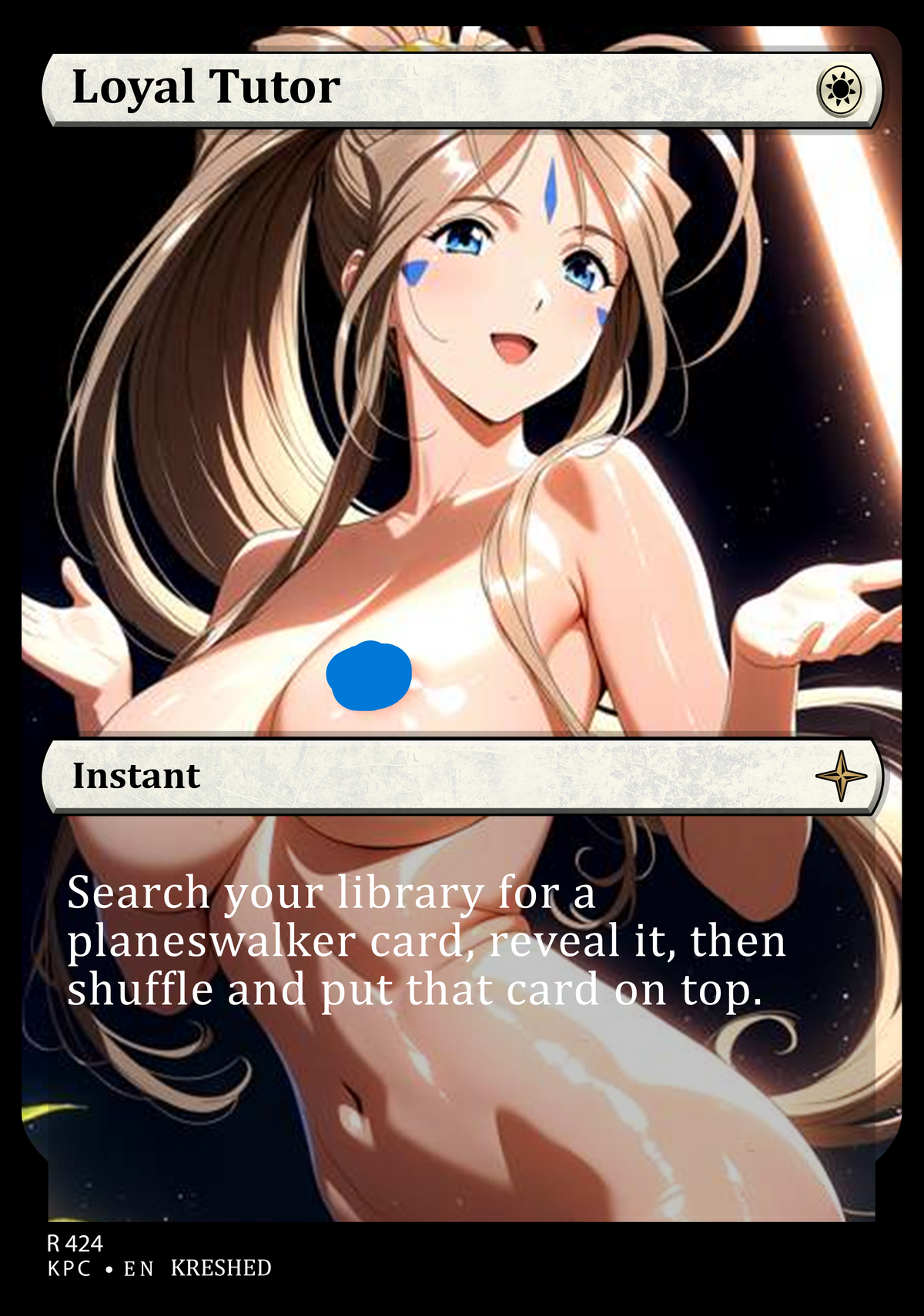 Loyal Tutor - Belldandy NSFW Waifu MTG Foil Proxy