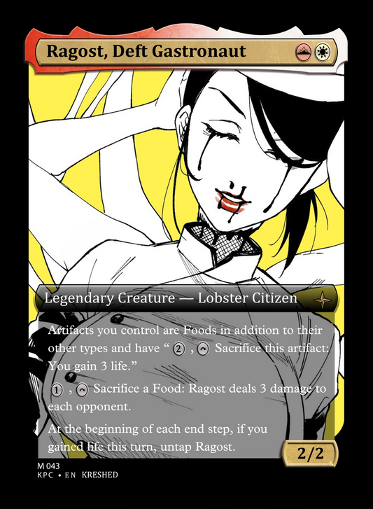 Ragost, Deft Gastronaut - Falling Devil Chainsaw Man - Waifu MTG Foil Proxy