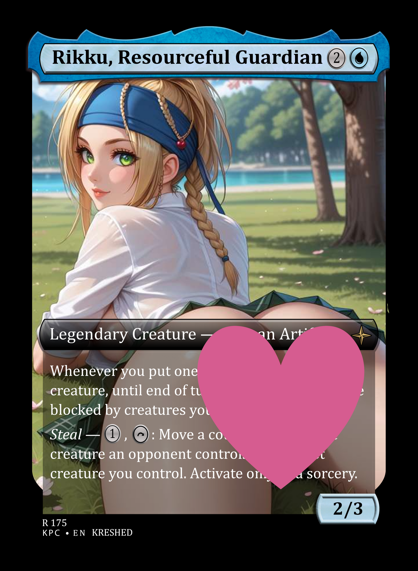 Rikku, Resourceful Guardian NSFW Waifu MTG Foil Proxy