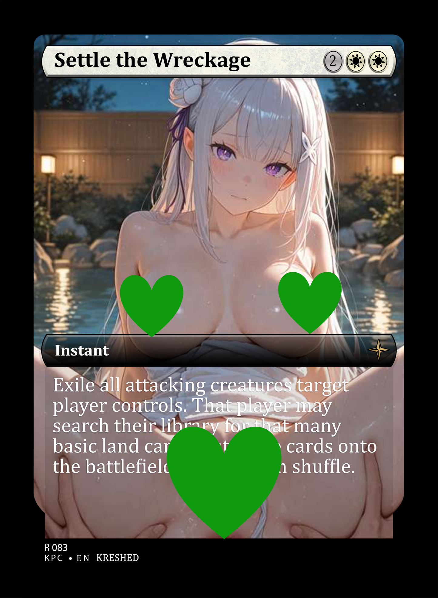 Settle the Wreckage NSFW Waifu MTG Foil Proxy