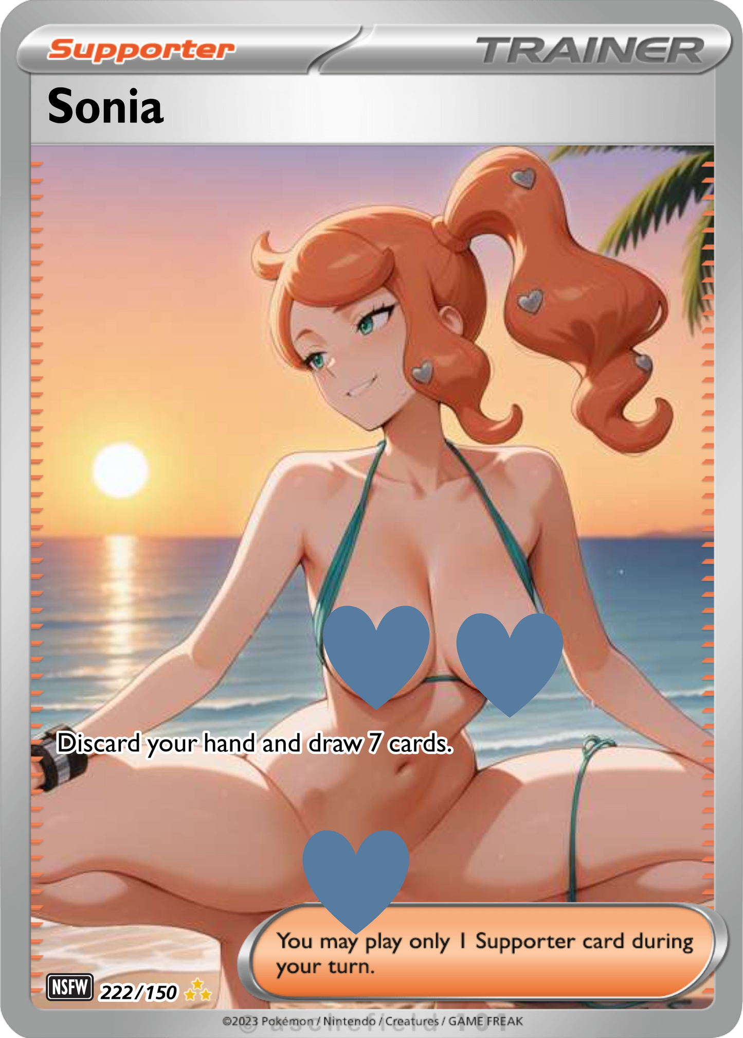 Sonia NSFW Waifu Furry pokemon Foil Proxy