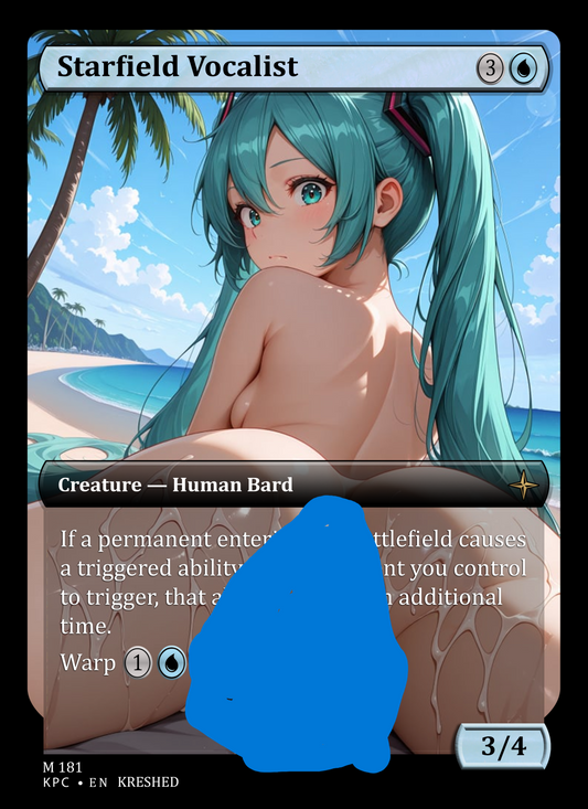 Starfield Vocalist - Hatsune Miku NSFW Waifu MTG Foil Proxy