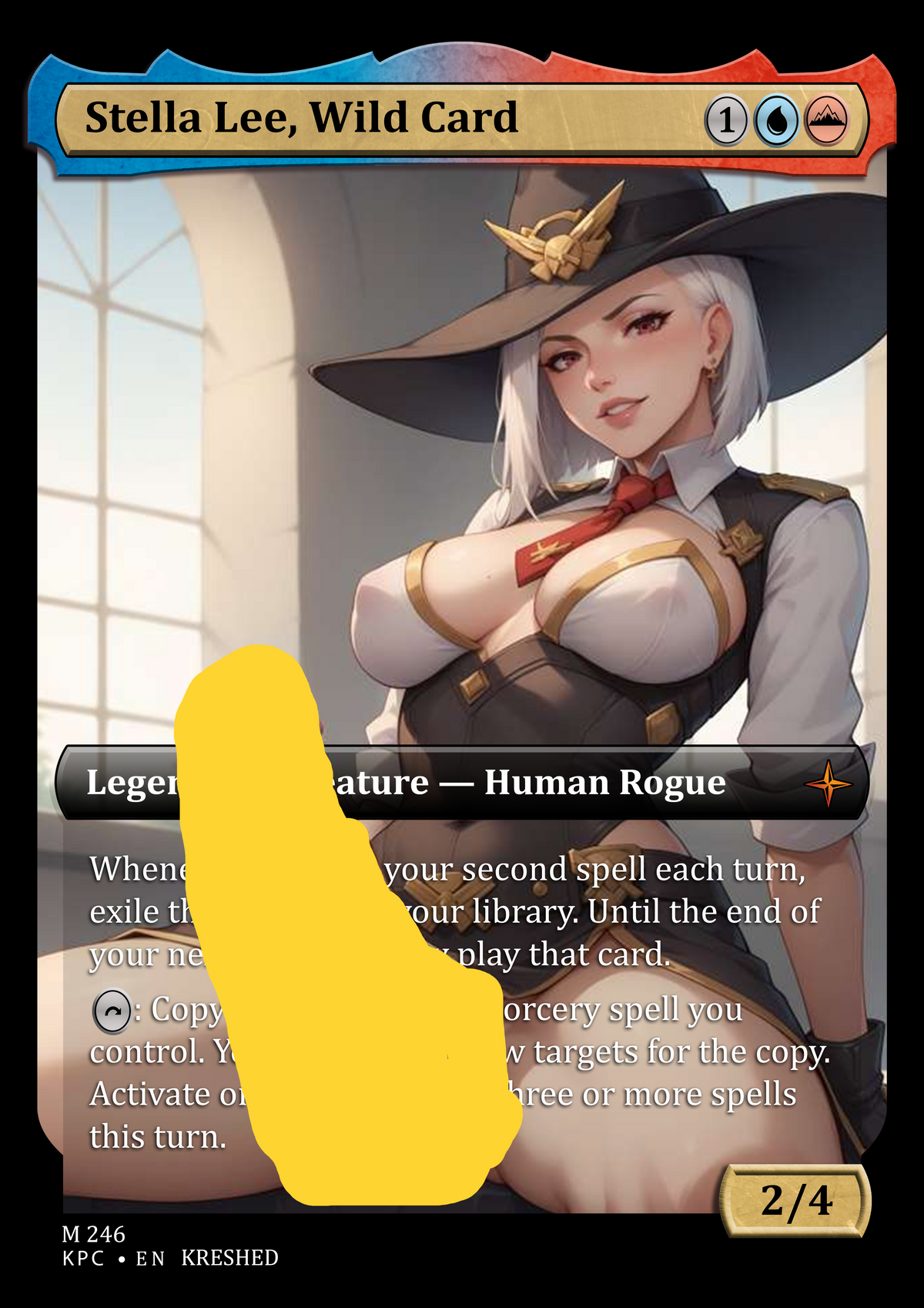 Stella Lee, Wild Card - Futanari NSFW Waifu MTG Foil Proxy