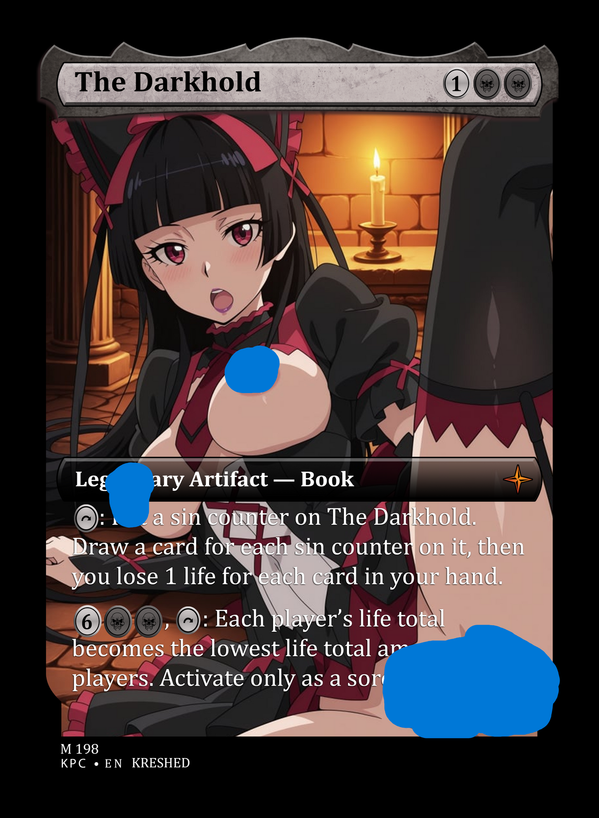 The Darkhold - NSFW Rory Mercury Waifu MTG Foil Proxy