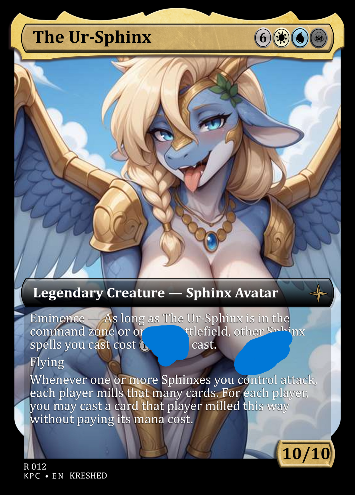 The Ur - Sphinx - Furry NSFW Waifu MTG Foil Proxy