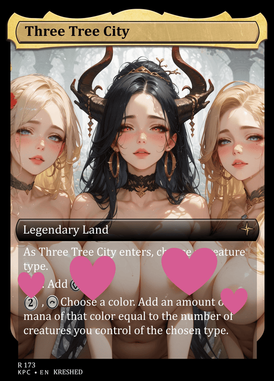 Three Tree City NSFW Waifu MTG Foil Proxy