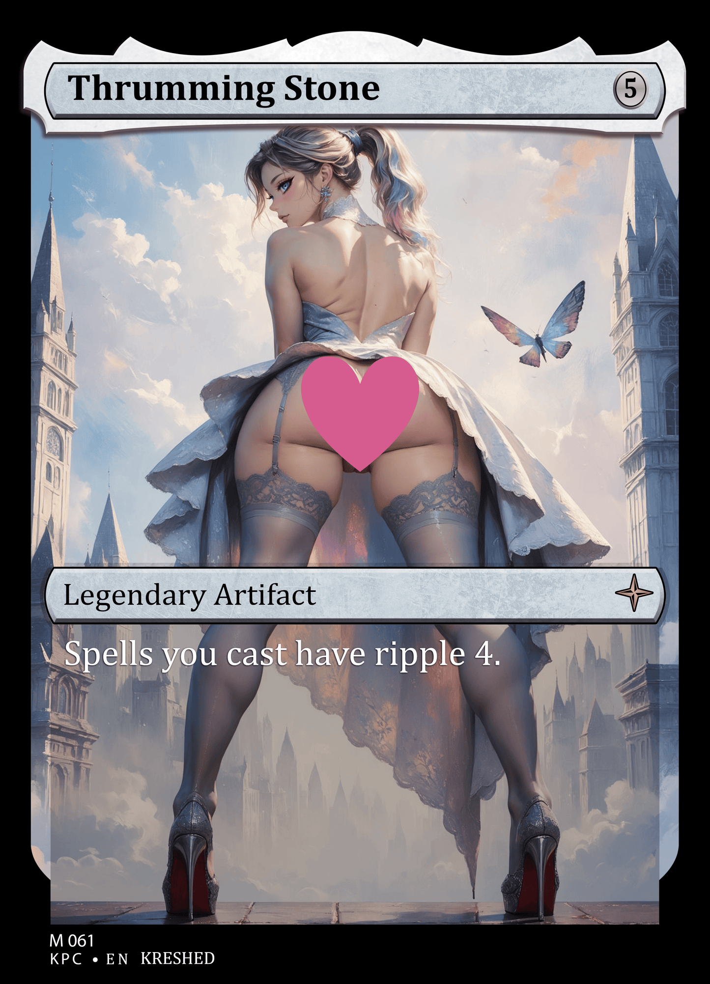 THrumming Stone NSFW Waifu MTG Foil Proxy