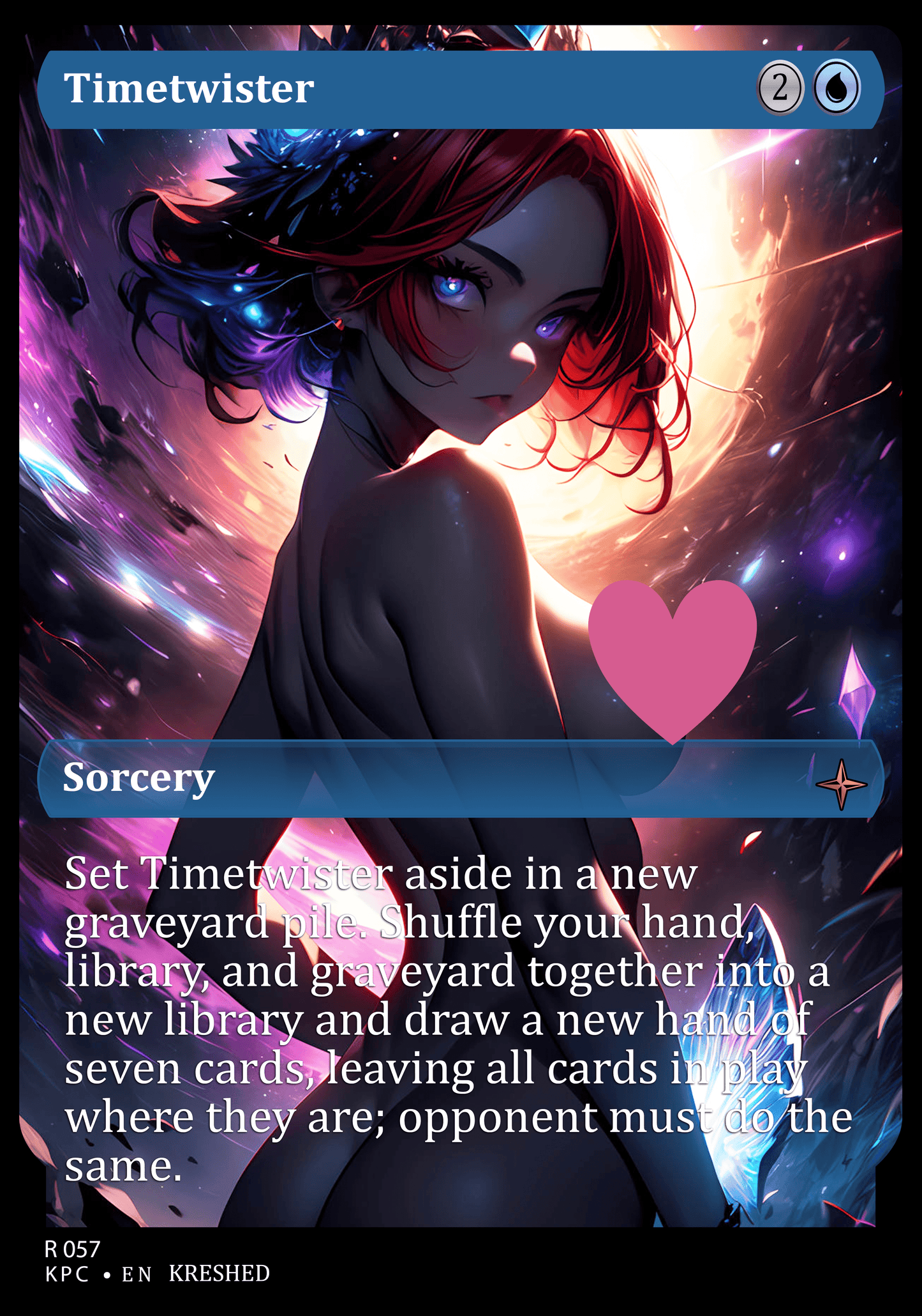 Timetwister NSFW Waifu MTG Foil Proxy