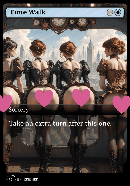Time Walk NSFW Waifu MTG Foil Proxy