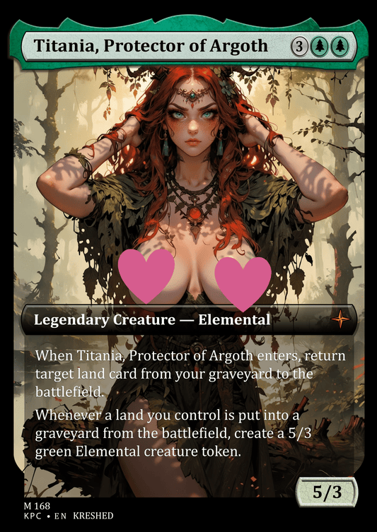 Titania, Protector of Argoth NSFW Waifu MTG Foil Proxy