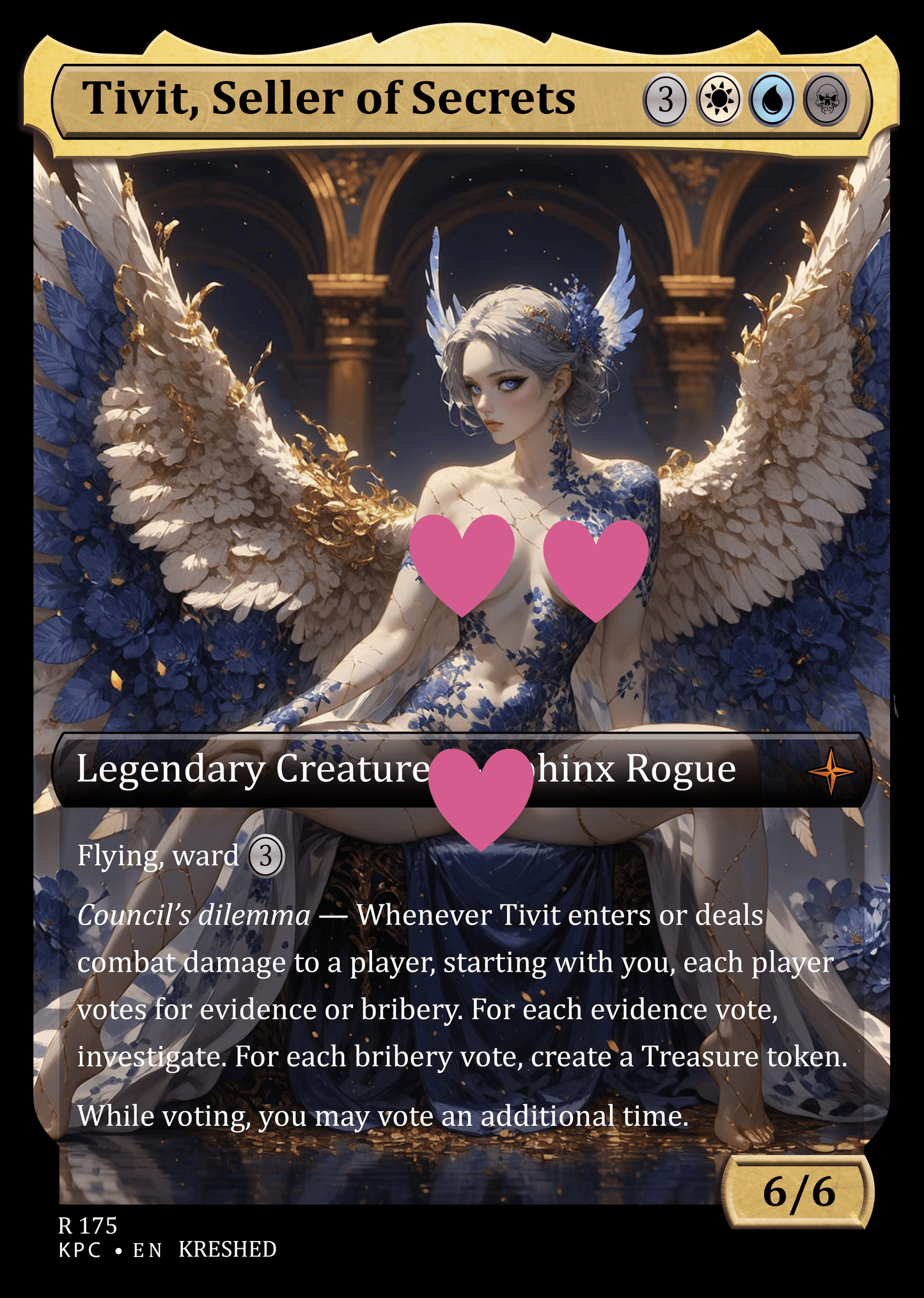 Tivit, Seller of Secrets NSFW Waifu MTG Foil Proxy