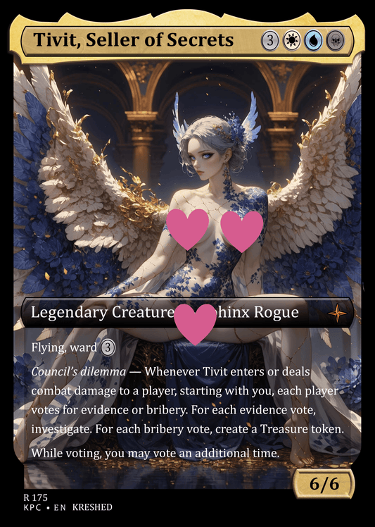 Tivit, Seller of Secrets NSFW Waifu MTG Foil Proxy