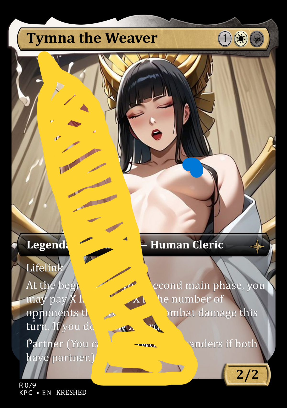 Tymna the Weaver - Senjumaru Futanari NSFW Waifu MTG Foil Proxy