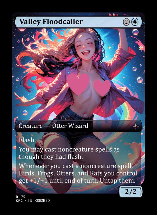 Valley Floodcaller NSFW Waifu MTG Foil Proxy
