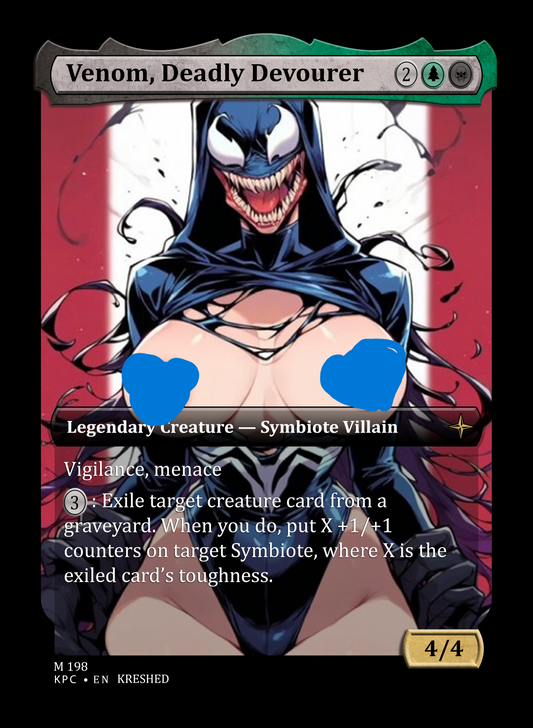 Venom, the Devourer - Spiderman NSFW Waifu MTG Foil Proxy