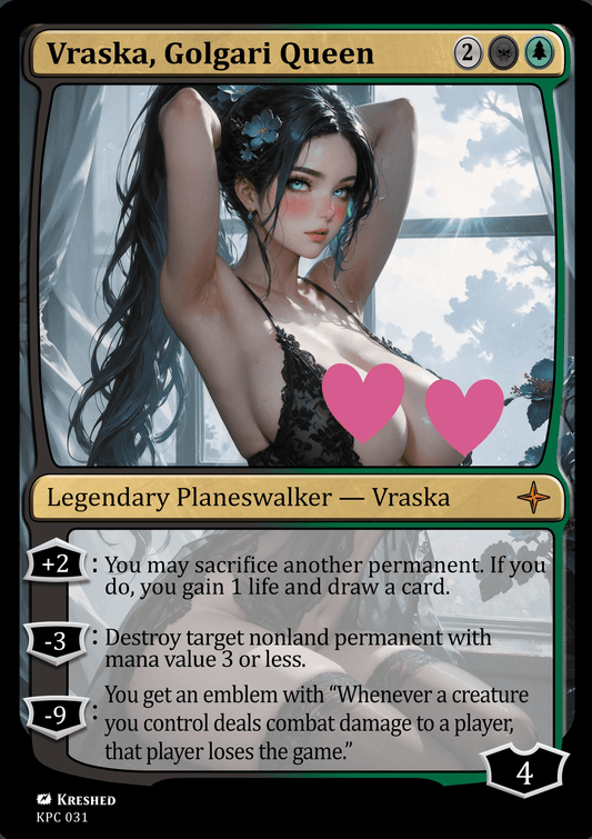 Vraska, Golgari Queen NSFW Waifu MTG Foil Proxy