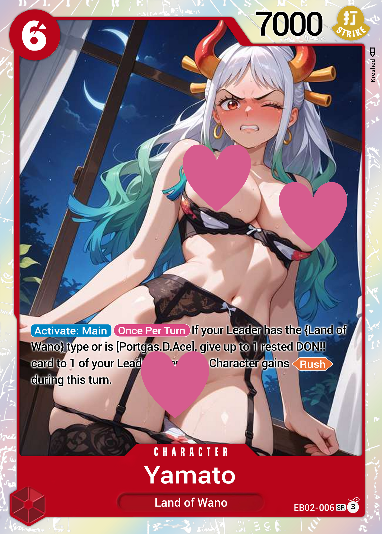 One Piece Yamato EB02-006 Character Proxy Card Holo NSFW