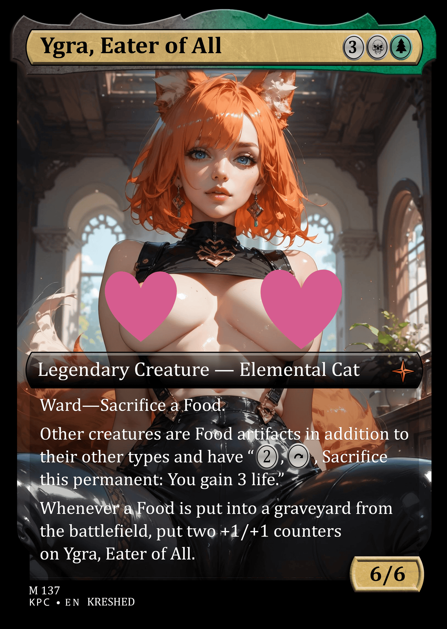 Ygra,Eater of All NSFW Waifu MTG Foil Proxy