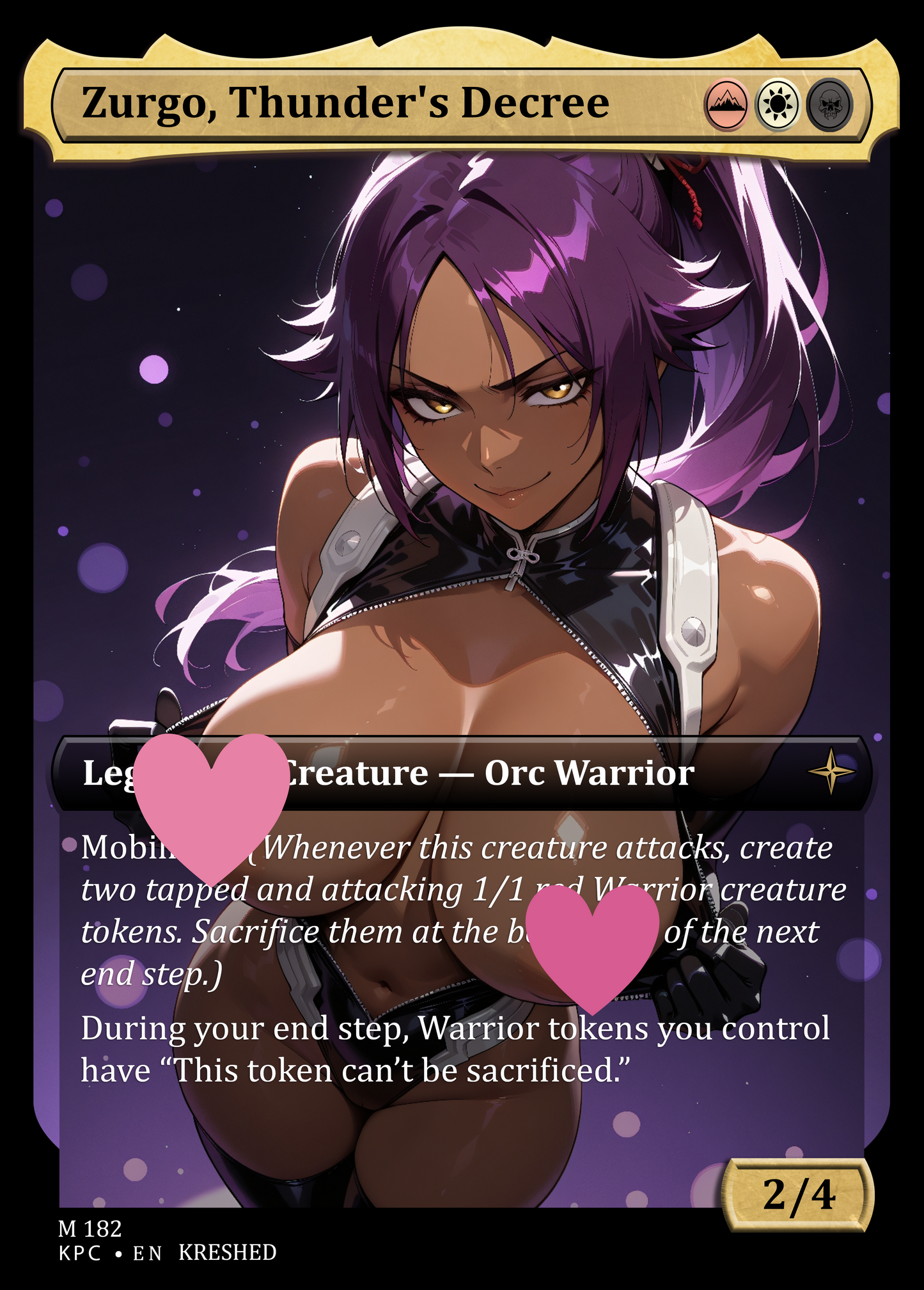 Zurgo, thunder's Decree NSFW Waifu MTG Foil Proxy