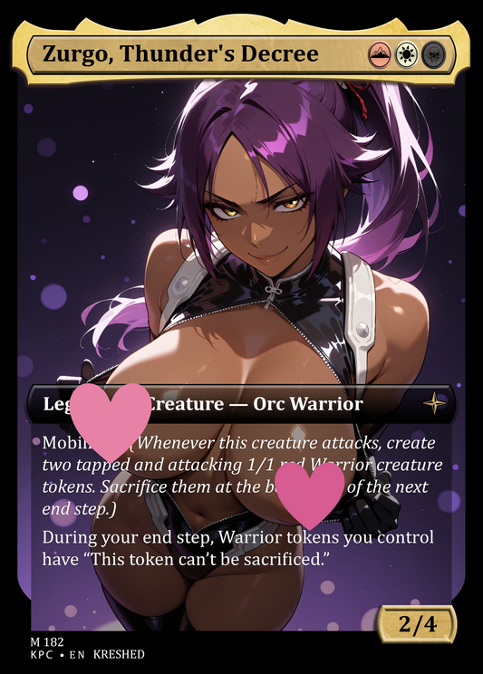 Zurgo, thunder's Decree NSFW Waifu MTG Foil Proxy