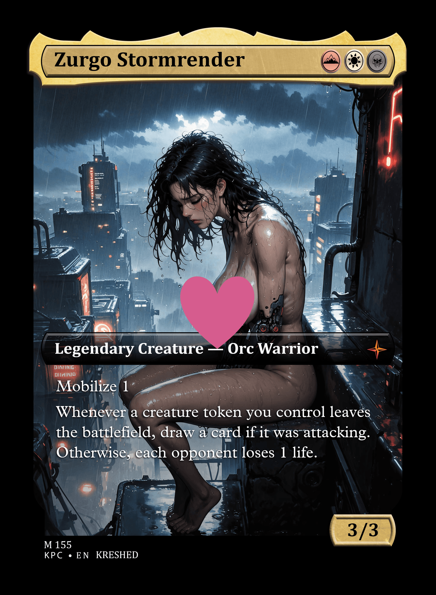 Zurgo Stormrender NSFW Waifu MTG Foil Proxy