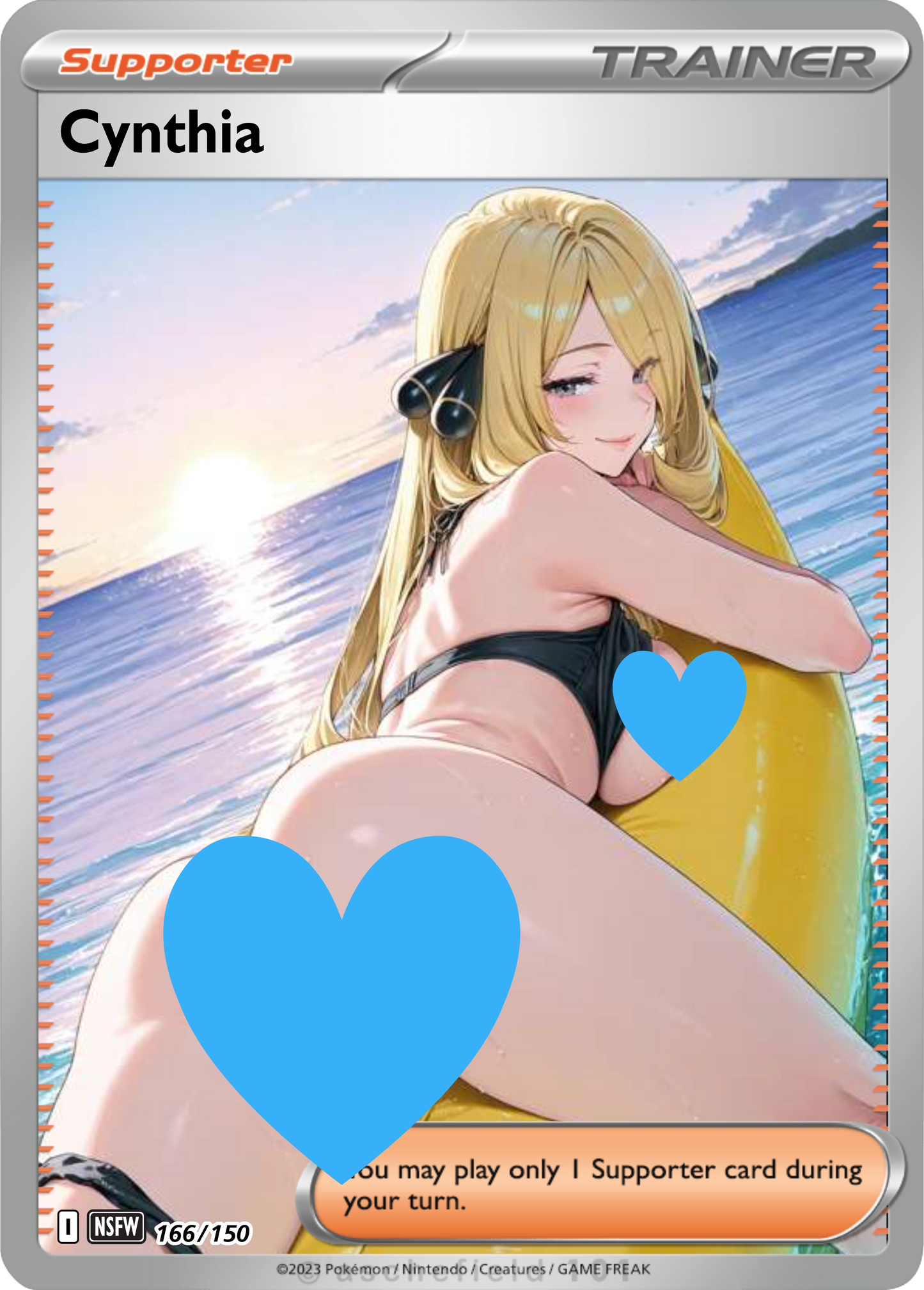 Cynthia NSFW Waifu pokemon Foil Proxy