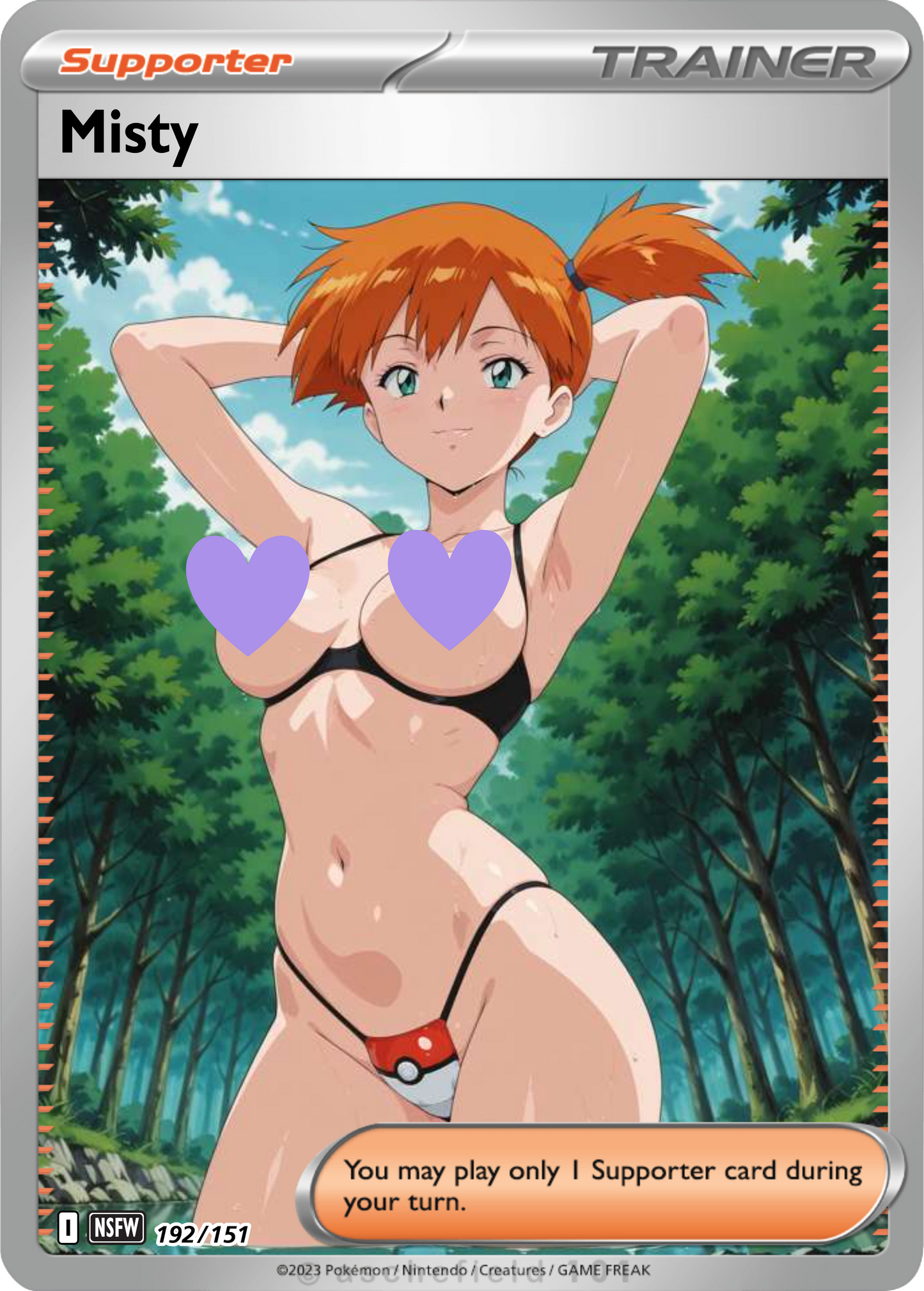 Misty NSFW Waifu pokemon Foil Proxy