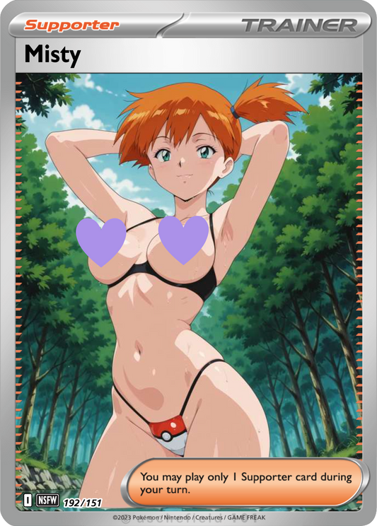 Misty NSFW Waifu pokemon Foil Proxy