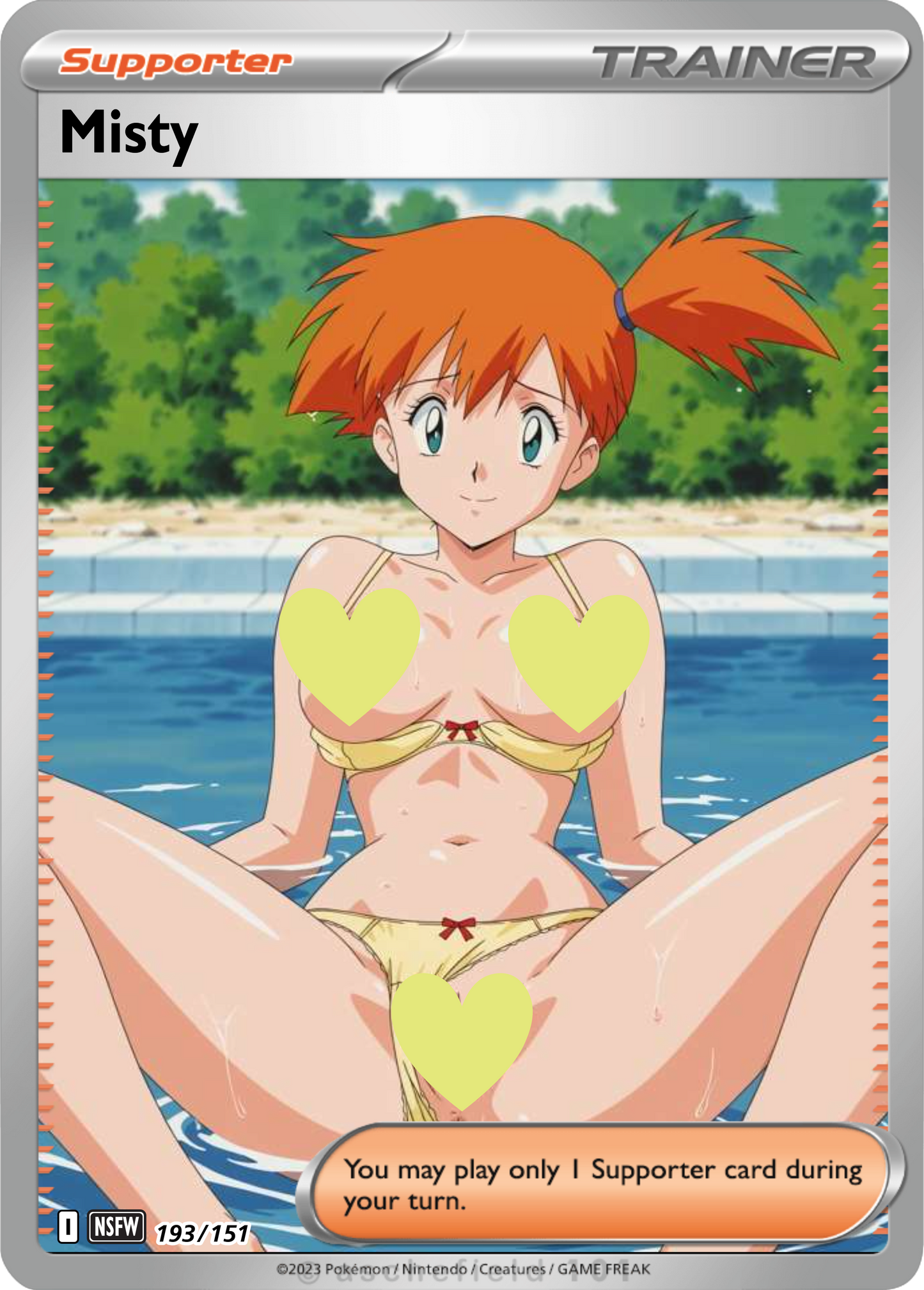 Misty NSFW Waifu pokemon Foil Proxy