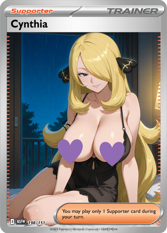 Cynthia NSFW Waifu pokemon Foil Proxy