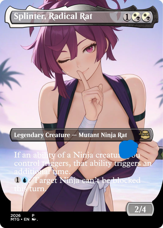 Splinter, Radical Rat NSFW Waifu MTG Foil Proxy