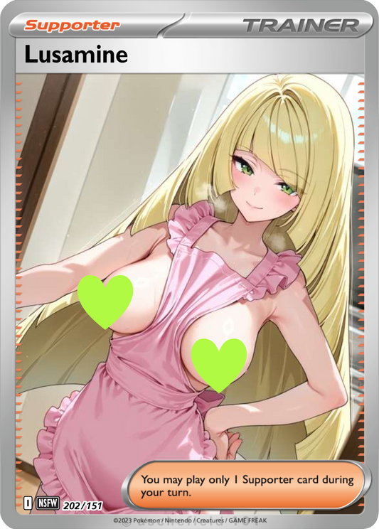 Lusamine NSFW Waifu pokemon Foil Proxy