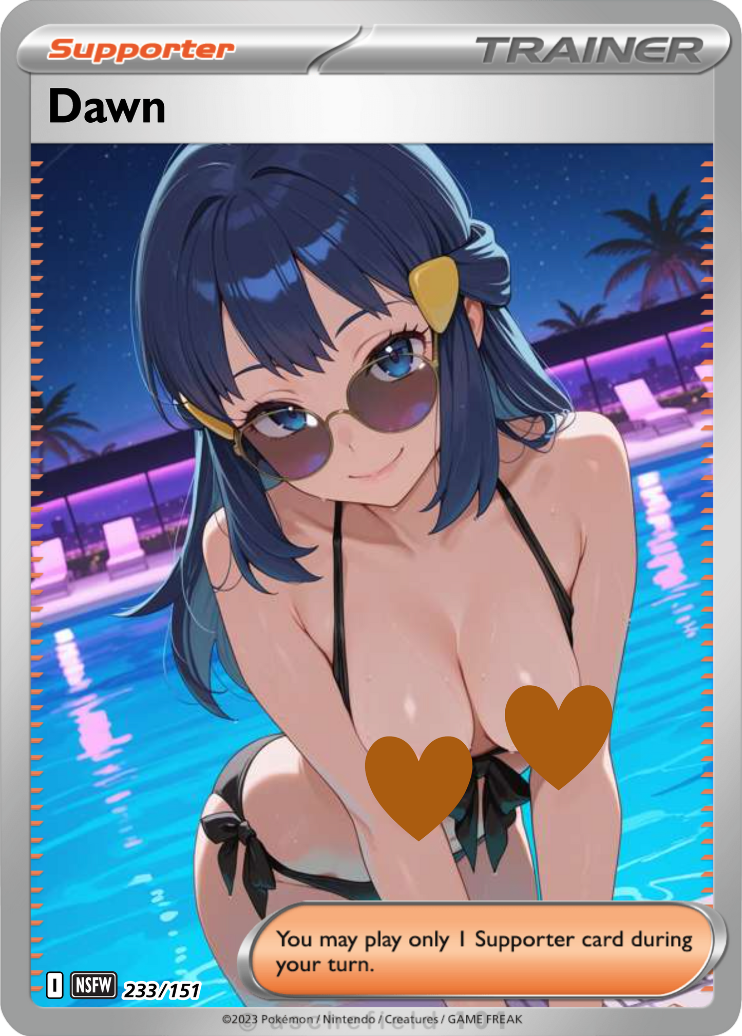 Dawn NSFW Waifu pokemon Foil Proxy