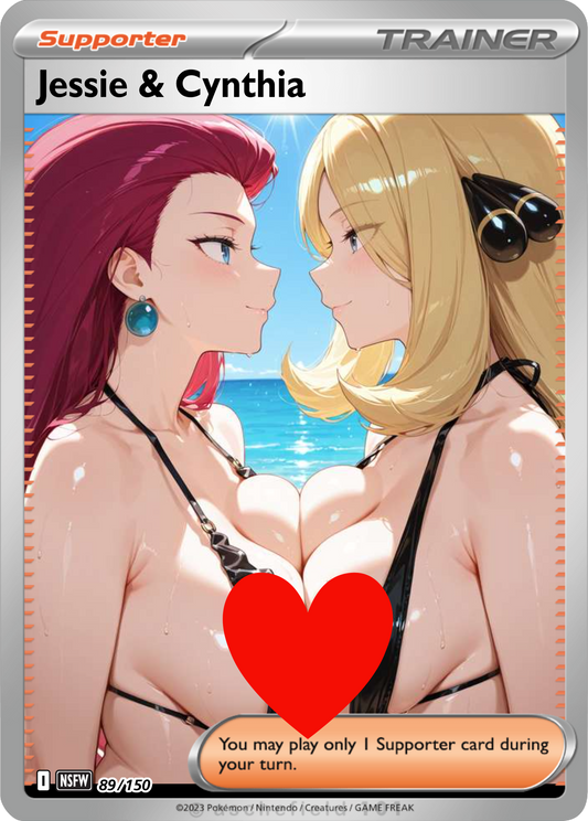 Jessie & Cynthia NSFW Waifu pokemon Foil Proxy