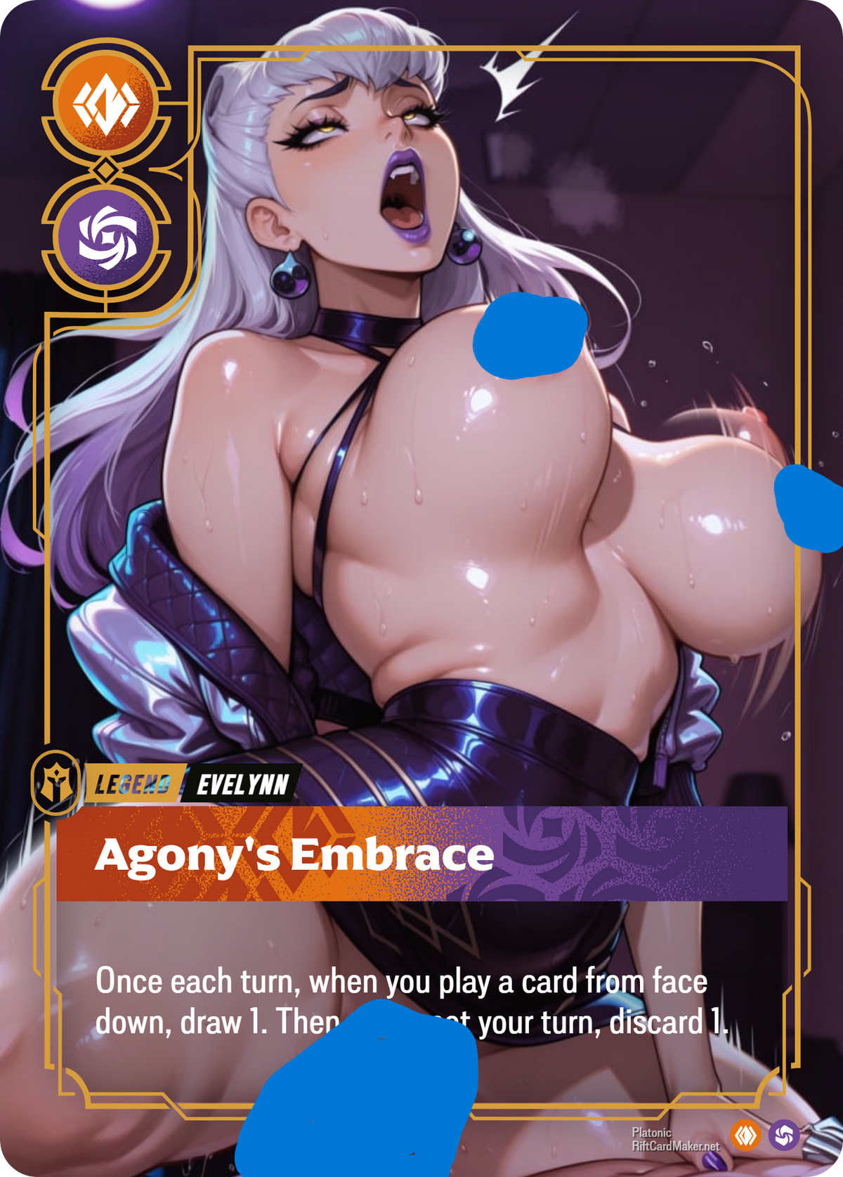 Evelynn, Agony's Embrace - Waifu Riftbound Foil Proxy
