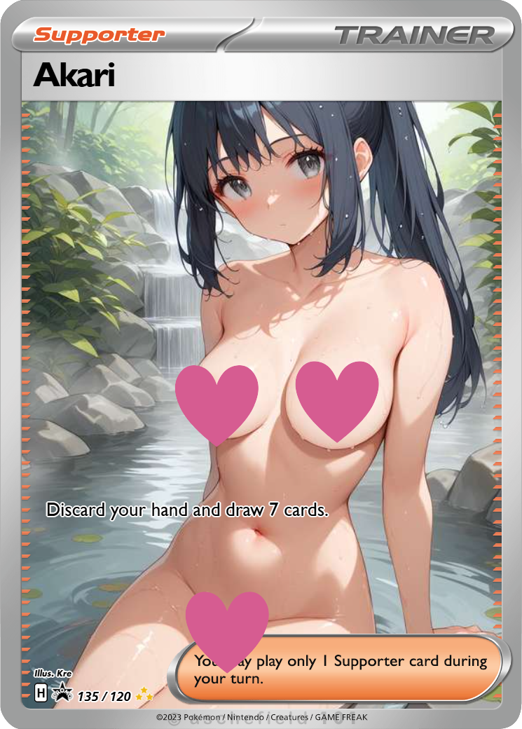 Akari NSFW Waifu Furry pokemon Foil Proxy