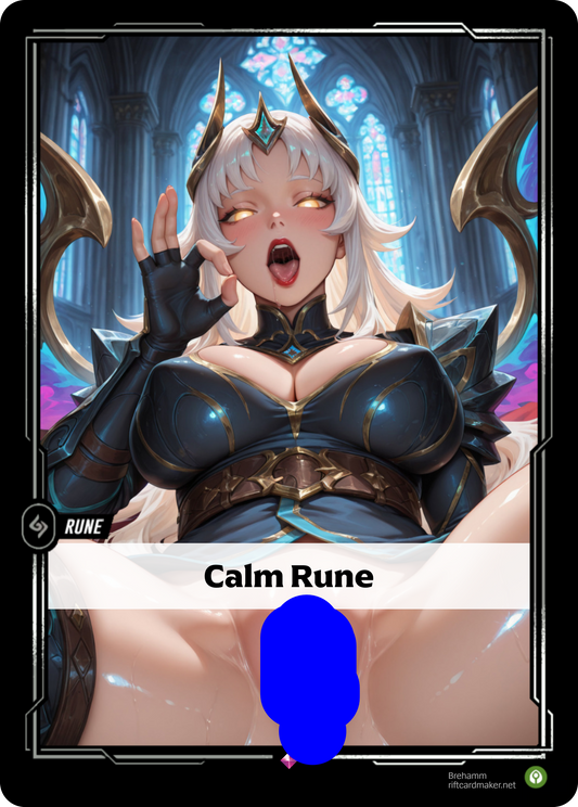 Calm Rune- NSFW Waifu Riftbound Foil Proxy