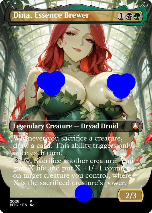 Dina, Essence Brewer, NSFW Waifu MTG Foil Proxy