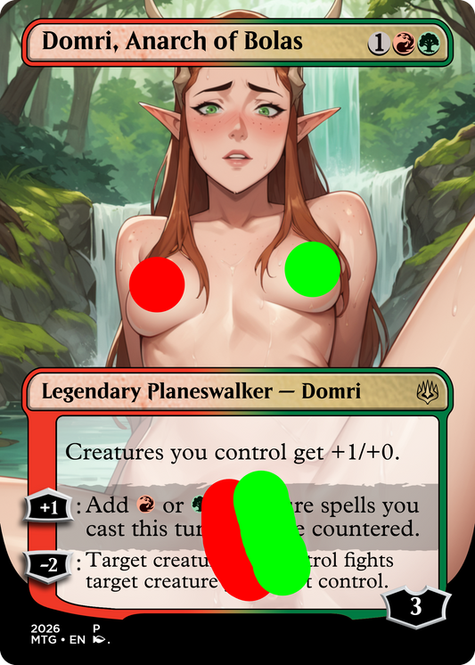 Domri, Anarch of Bolas, NSFW Waifu MTG Foil Proxy