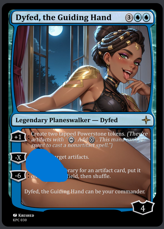 Dyfed, the Guiding Hand - Mel Arcane NSFW Waifu MTG Foil Proxy