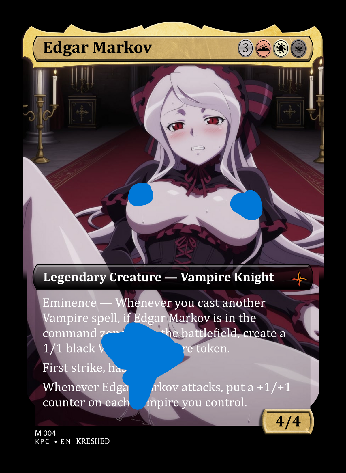 The Waifu Halloween singles: Edgar Markov - Shalltear NSFW Waifu MTG Foil Proxy