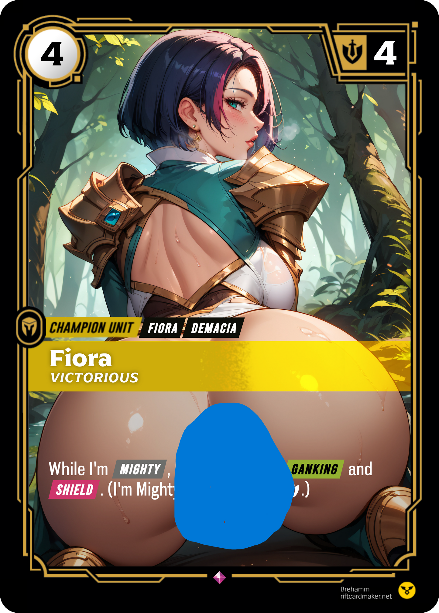 Fiona, Victorious  - NSFW Waifu Riftbound Foil Proxy