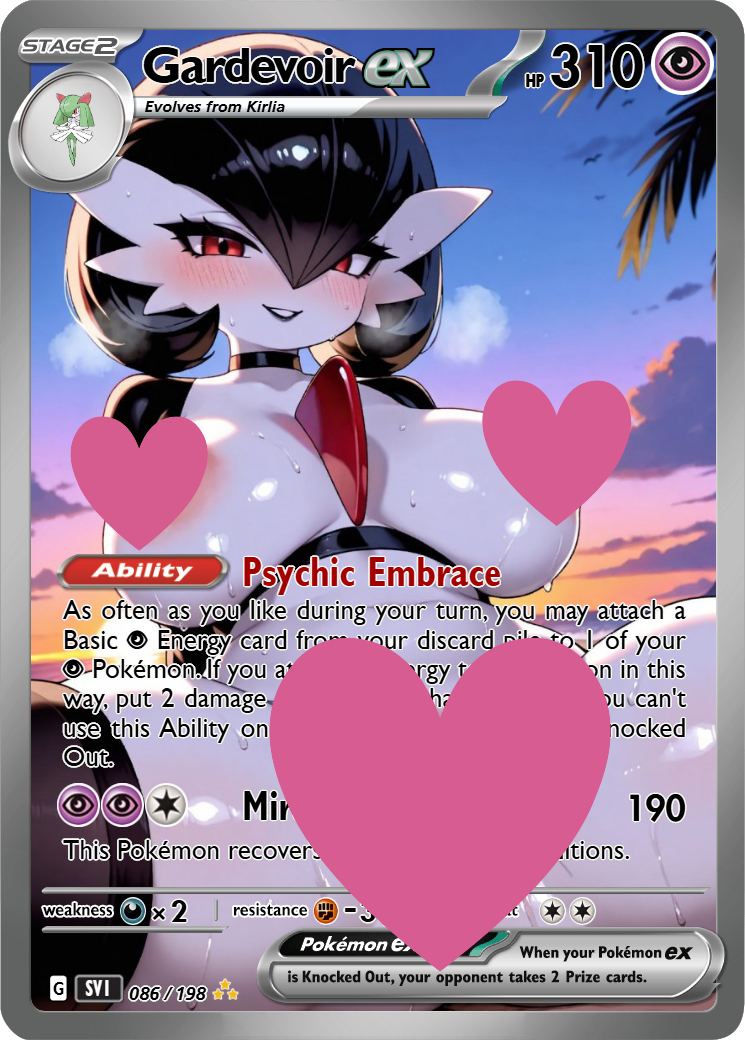 Gardevoir EX 086/198 NSFW Waifu Furry pokemon Foil Proxy