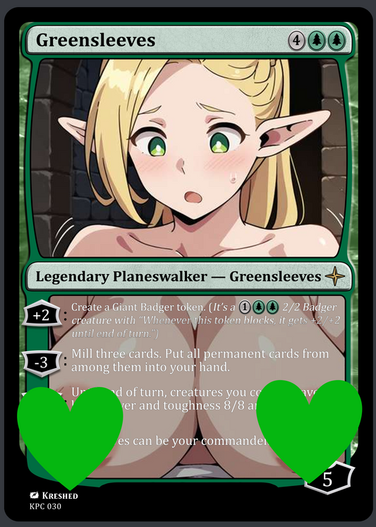 Greensleeves NSFW Waifu MTG Foil Proxy
