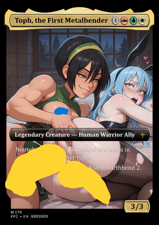 Top, the First Metalbender - Avatar Futanari NSFW Waifu MTG Foil Proxy